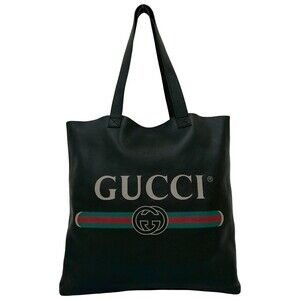 GUCCI Black Leather Shoulder Bag